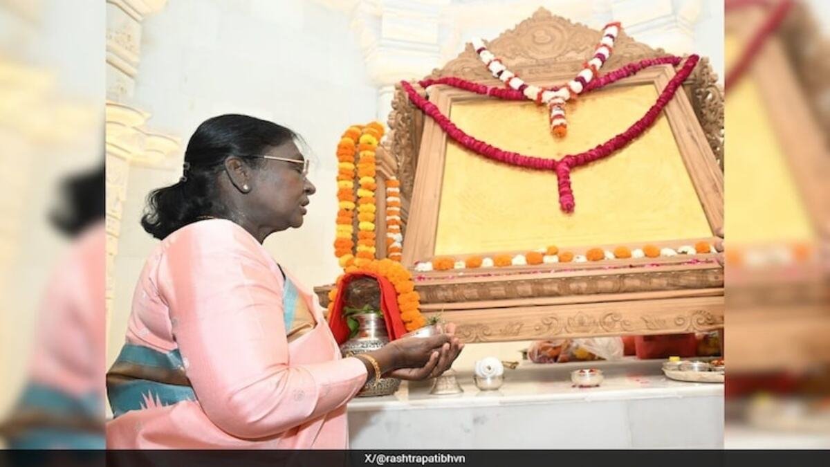 President Murmu visits Ram Temple in Ayodhya, installs sacred ‘Shri Ram Yatra’ amid tight security