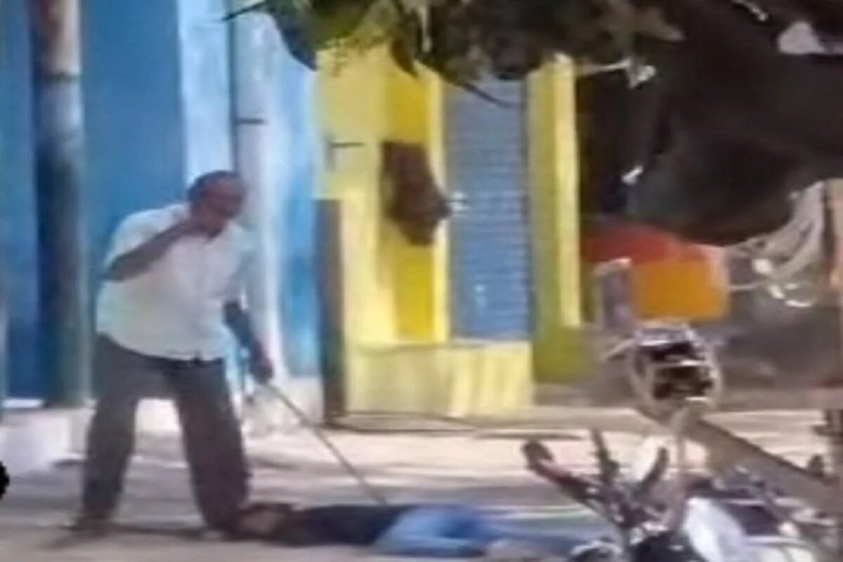 A screen grab of the incident