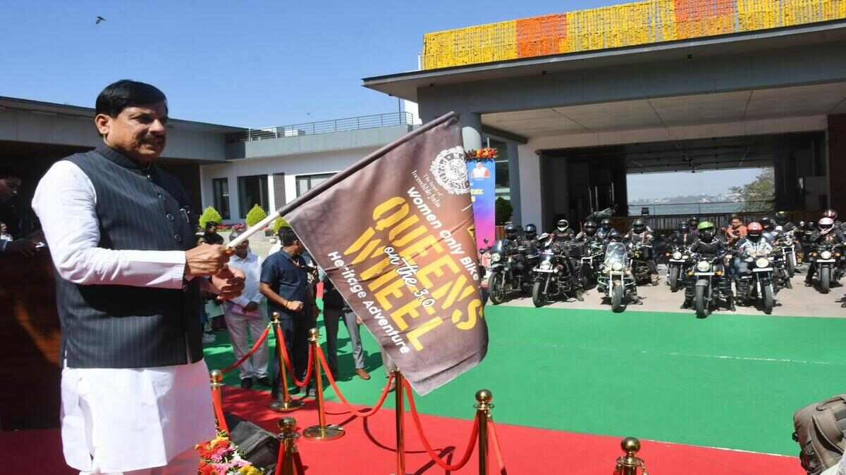 MP CM Dr Yadav flags off ‘Queens on the Wheels’ women’s superbike expedition from Bhopal