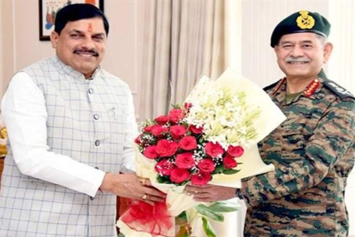 MP CM Dr Yadav meeting Army General Dwivedi