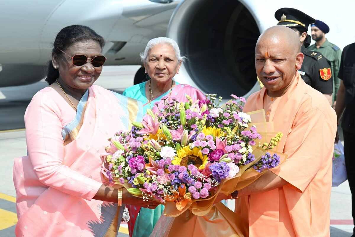 UP CM Yogi accords welcome to President Murmu