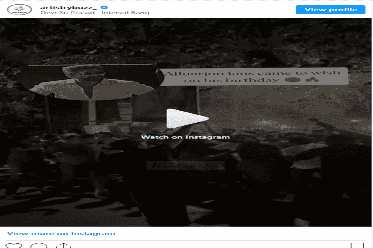 A social media post of the incident