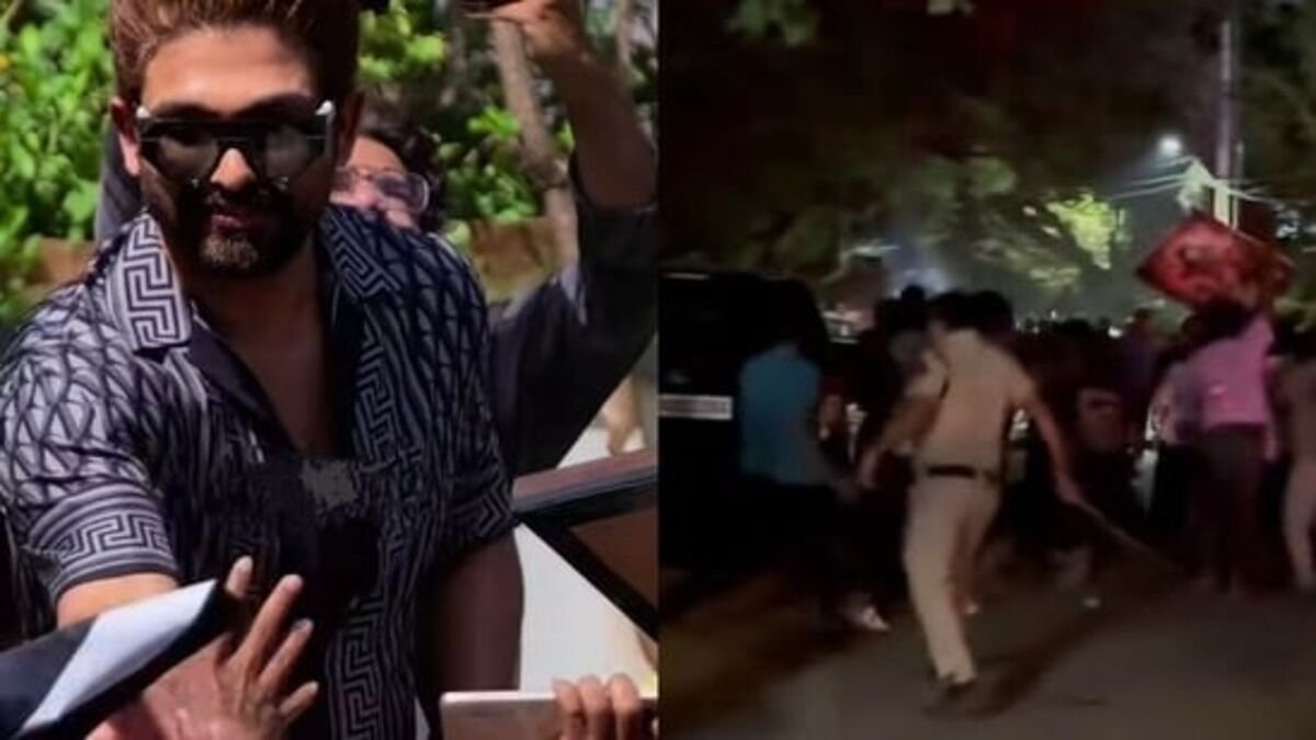 Allu Arjun birthday: Fan frenzy turns chaotic outside star’s house, police resort to lathi charge to maintain order