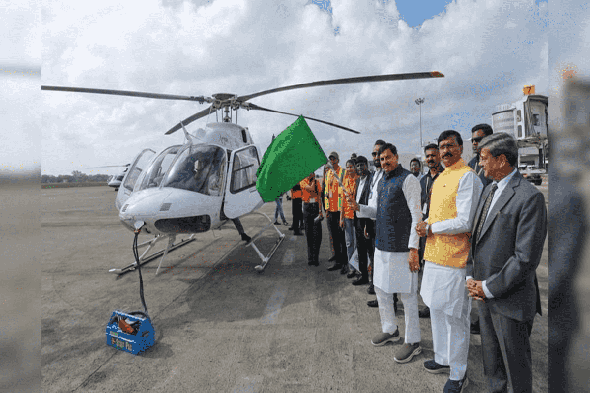 MP CM Dr Yadav flagging off the service