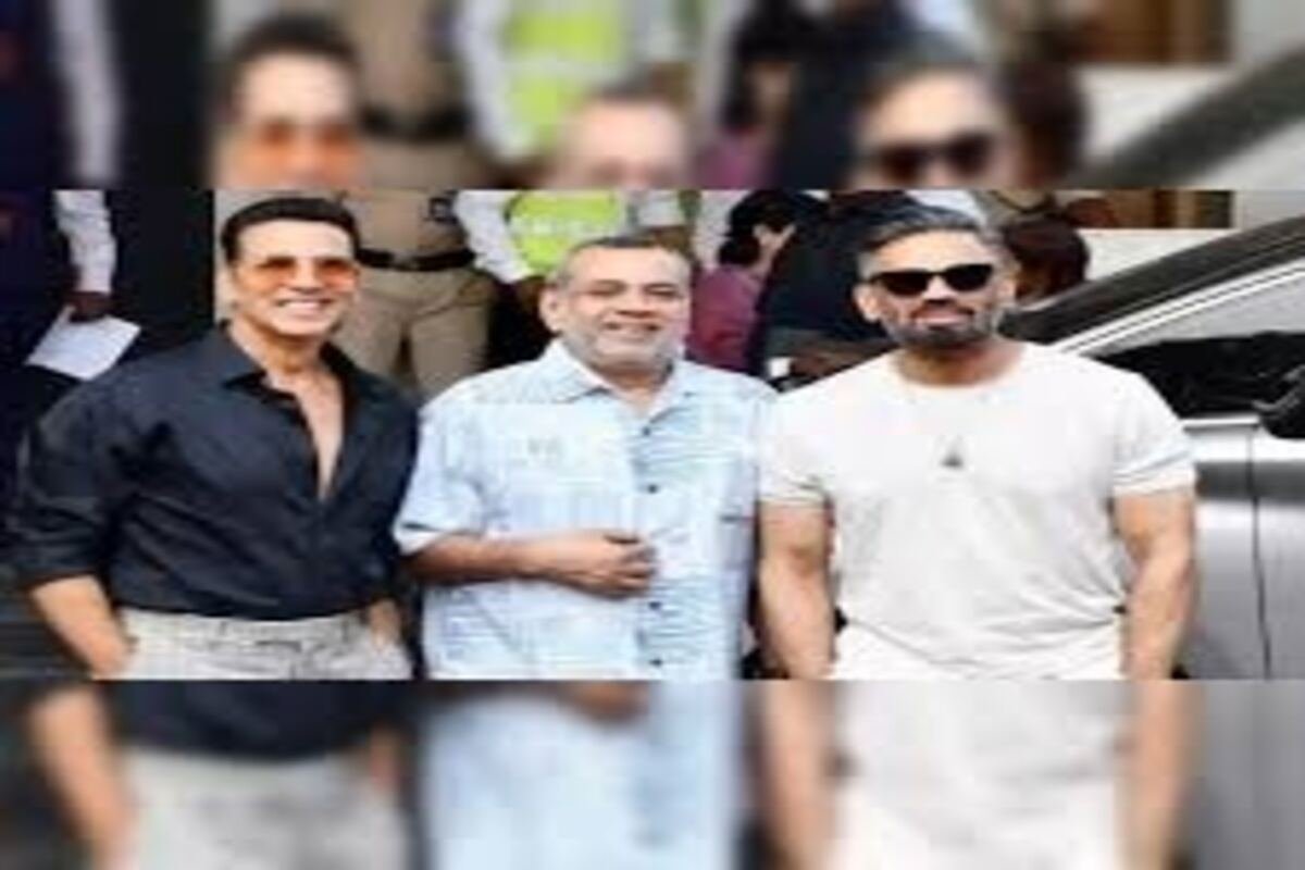 Iconic Hera Pheri trio, Paresh Rawal, Suniel Shetty and Akshay Kumar