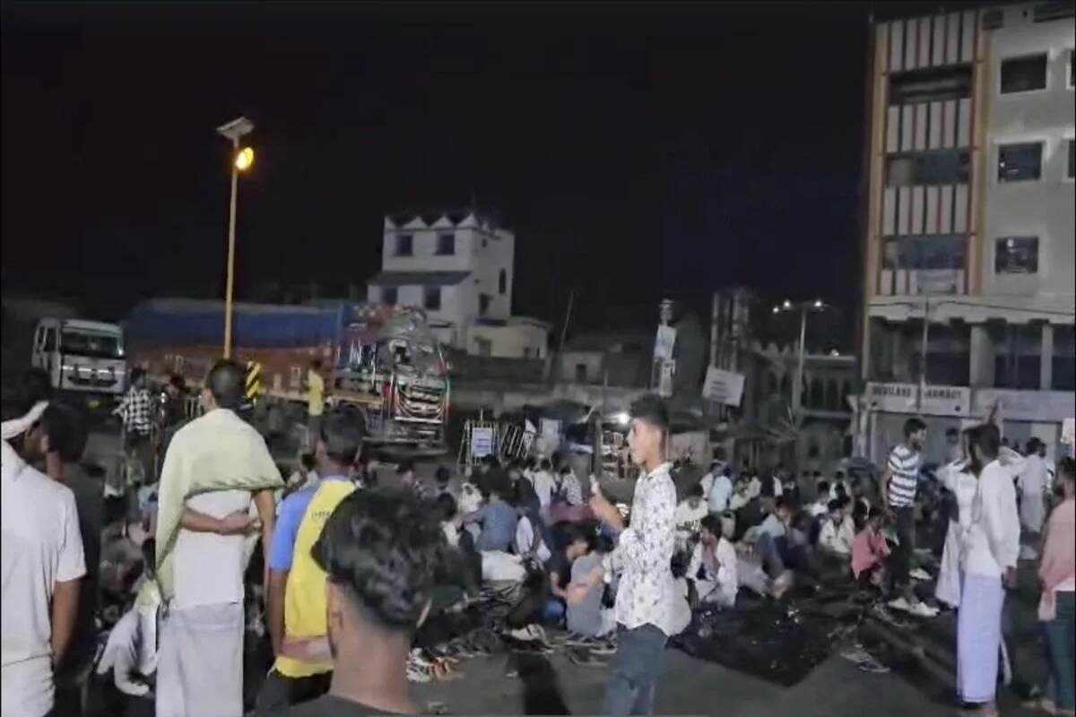 A visual from the protest