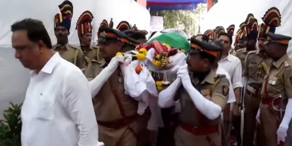 Bhosle's funeral procession