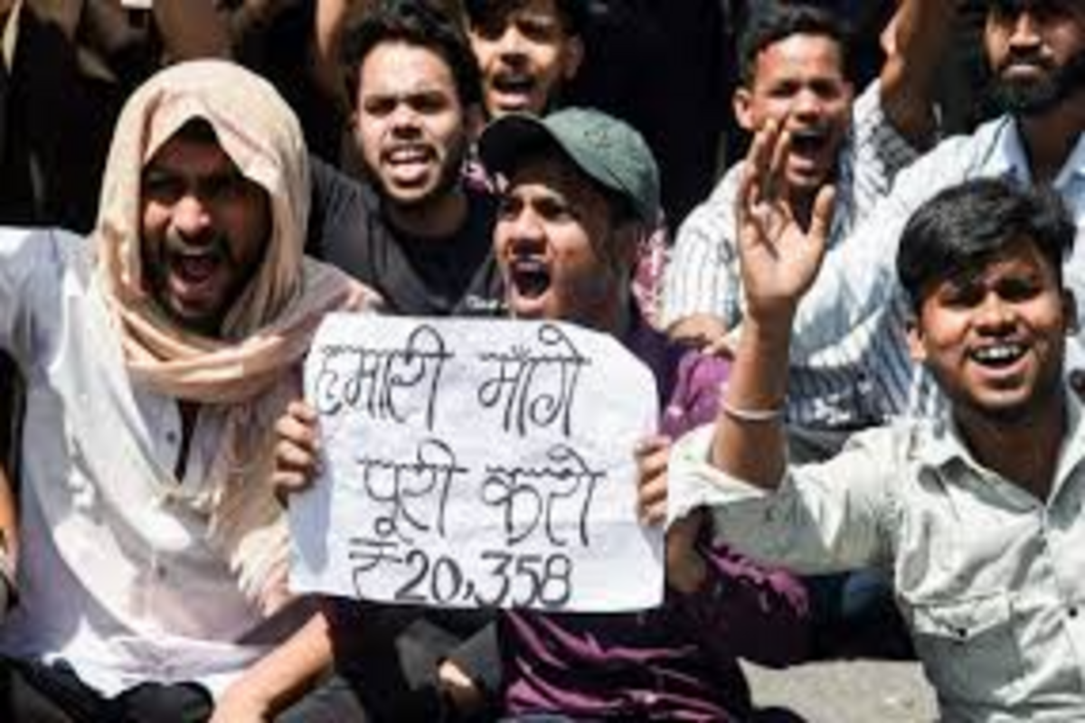 Visuals from the protest